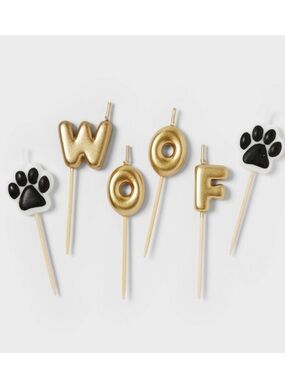 Dog Pet Party "Woof" Candle - Spritz™ NEW in the box! Party supplies for dogs